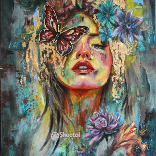  “Attract” 16x20 Mixed media On Canvas (Available as Original & Prints)