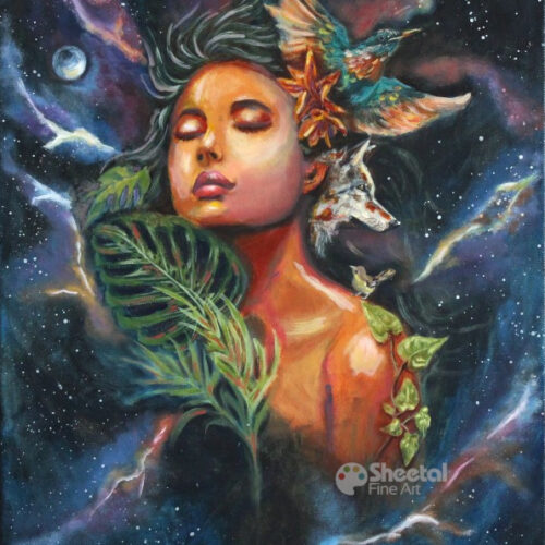  “Orbit of harmony” 16x20 Mixed media On Canvas (Available as Original & Prints)